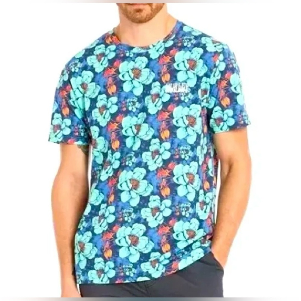 Hurley men’s short sleeve tee  Tropical Floral Graphic NWOT size L
